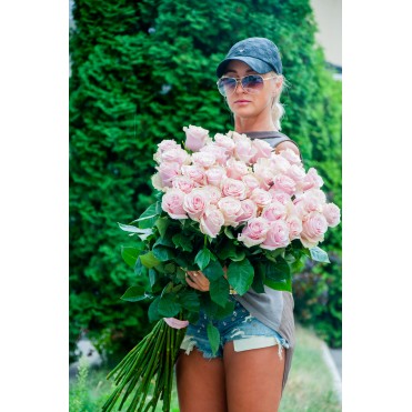 Букет Троянд Пінк Мондіаль 35 шт 90-100 см