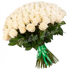 101 біла троянда 1 метр
