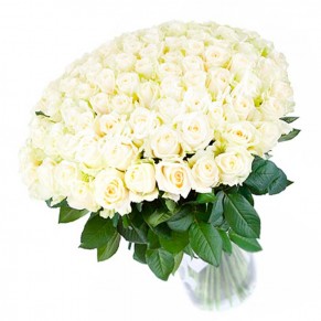 101 біла троянда Аваланч 60 см 101 біла троянда Аваланч 60 см