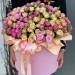 101 кустовая Роза микс в шляпной коробке