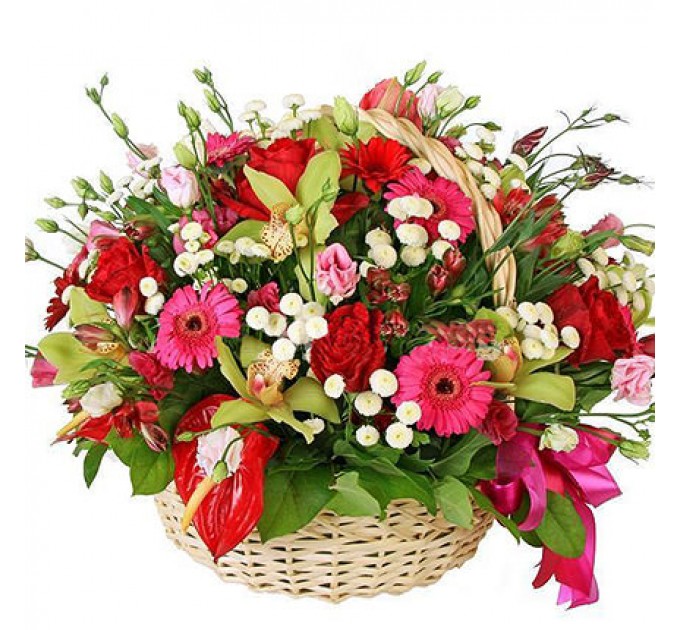Корзина цветов "Роскошь"