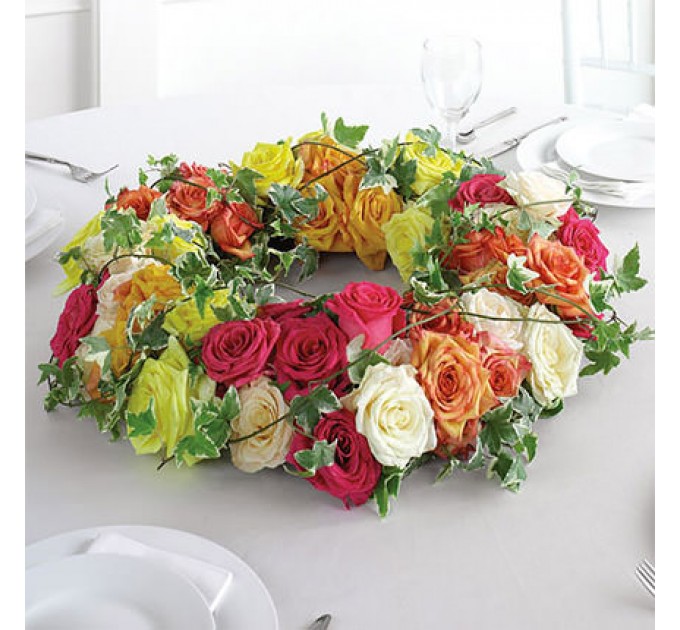 Композиция на стол "Цветочный веночек"