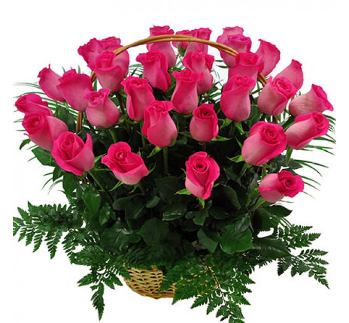 Корзина "35 розовых роз"