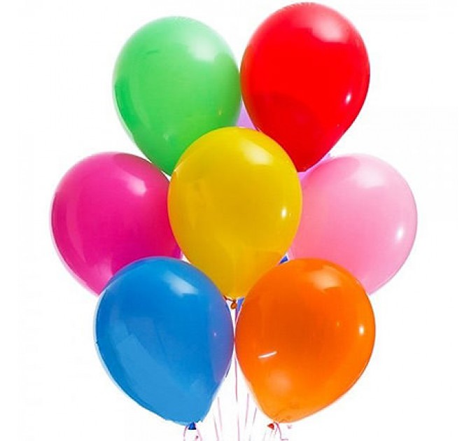 7 різнокольорових гелієвих кульок