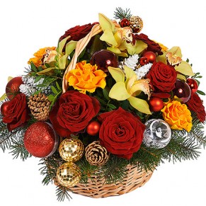 Корзина " Новогодний салют"