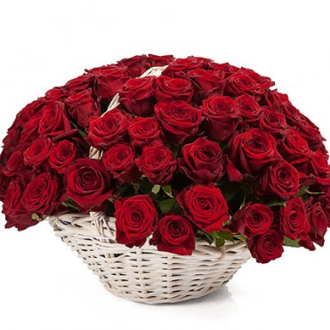 Корзина "101 алая роза"