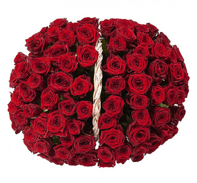 Корзина "101 алая роза"