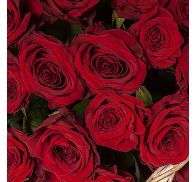 Корзина "101 алая роза"