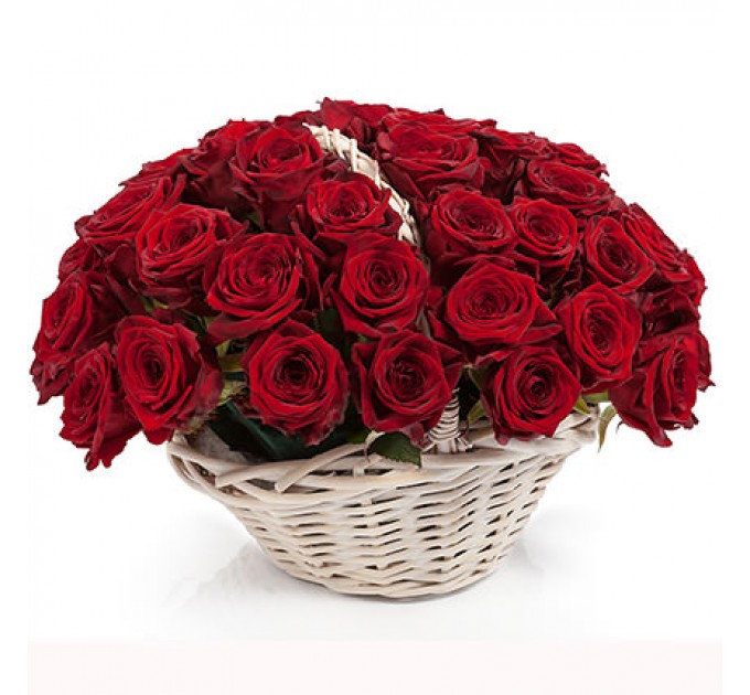 Корзина "51 алая роза"