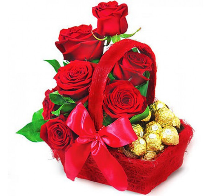 Корзина "Родной и милой мамочке"