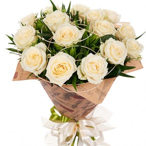 15 кремових троянд Піч Аваланч 60 см 15 кремових троянд Піч Аваланч 60 см