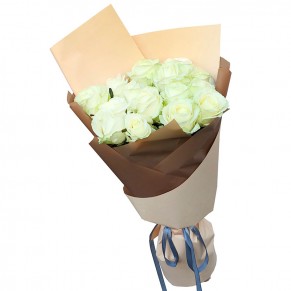 15 білих троянд 60 см Аваланч 15 білих троянд 60 см Аваланч