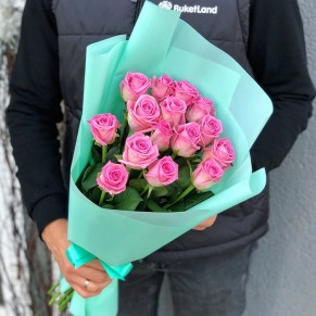 15 троянд Аква50см