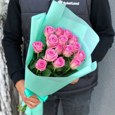 15 троянд Аква50см