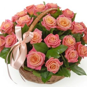 Корзина "25 розовых роз"