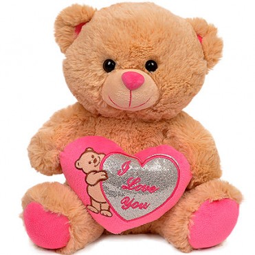 Мишка коричневый (с розовым сердцем)