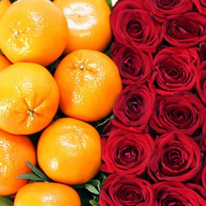 Композиция "Сердце из мандарин"