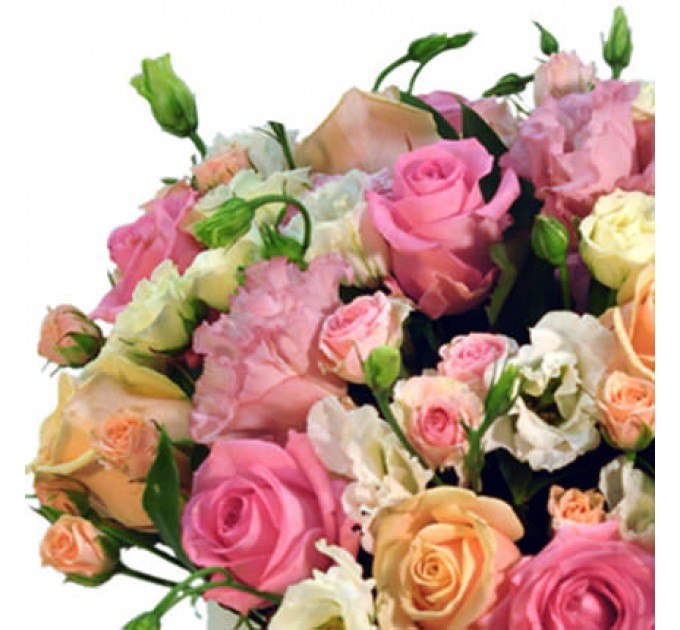 Цветы в коробке "Лучшей девушке!"