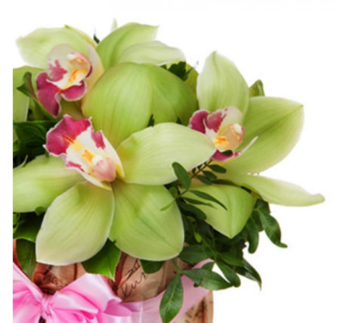 Цветы в коробке "Сказочные орхидеи"