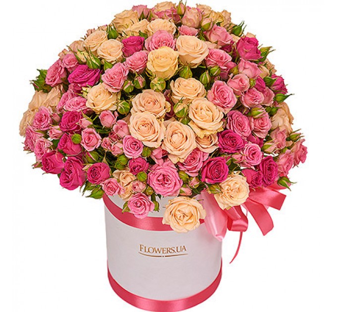 Цветы в коробке "Для моей милой"