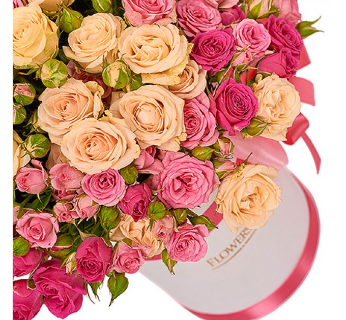 Цветы в коробке "Для моей милой"