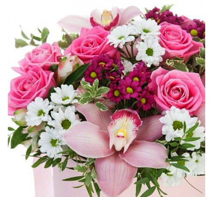 Цветы в коробке "Незабудка"