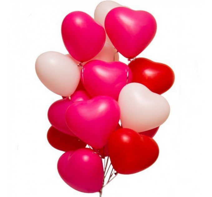 15 гелиевых шариков (в форме сердец)