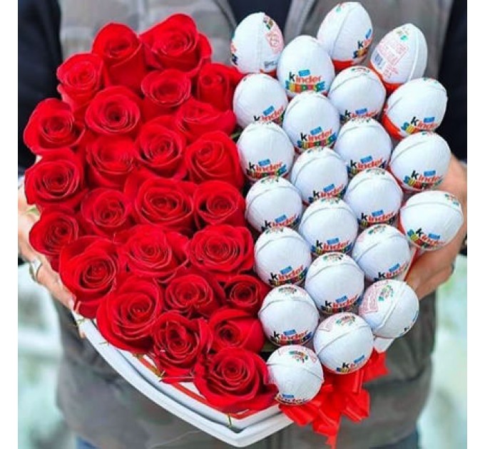 Композиция в коробке "Любимой"