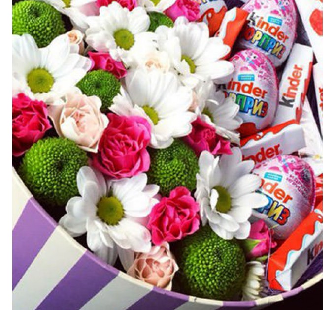 Цветы в коробке "Наслаждение"