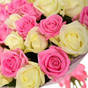 Букет "Наше щастя!" Аква та Аваланч 81 троянда 50 см Букет "Наше щастя!" Аква та Аваланч 81 троянда 50 см