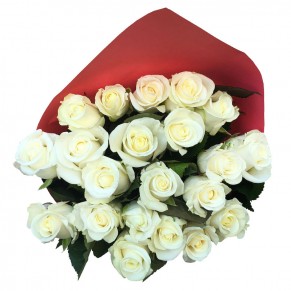 21 белая роза 50 см Белуга