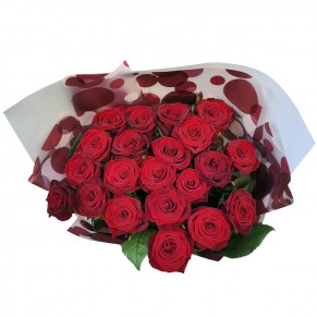 21 красная роза 60 см Гран При