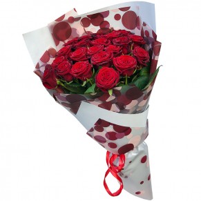 21 красная роза 60 см Гран При