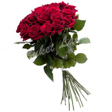 21 красная роза 80 см