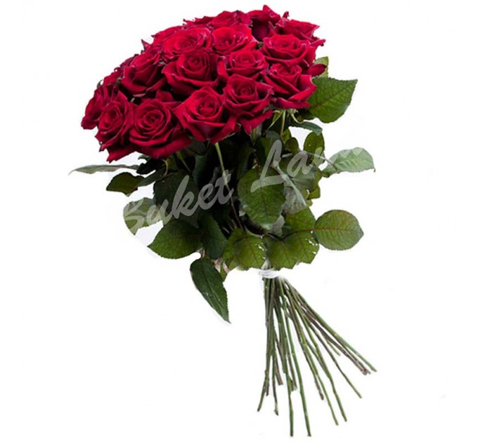 21 красная роза 80 см