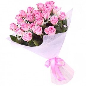 21 рожева троянда Аква 60 см