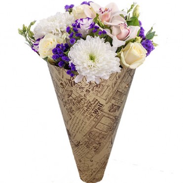 Букет в конус-пакете "Нежность"
