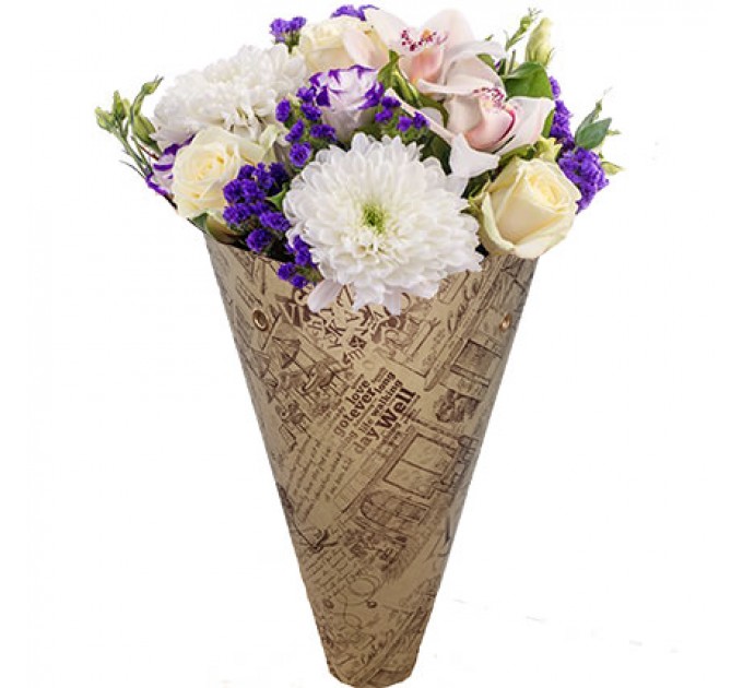 Букет в конус-пакете "Нежность"