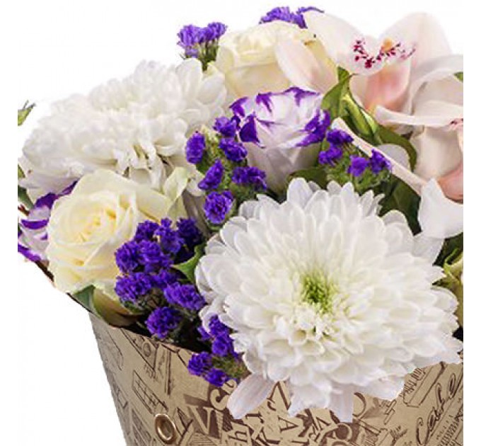 Букет в конус-пакете "Нежность"