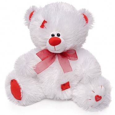 Мишка белый (в латках)