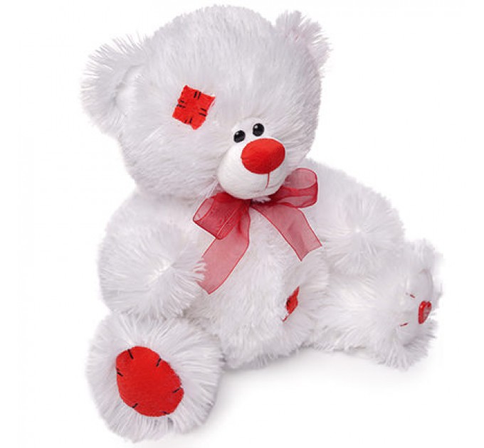 Мишка белый (в латках)