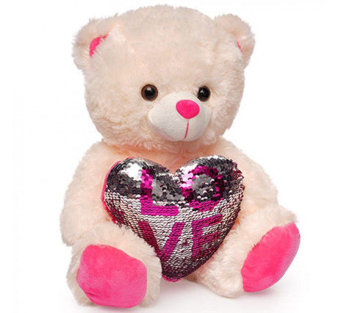 Мишка (сердце в пайетках)