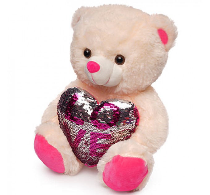 Мишка (сердце в пайетках)