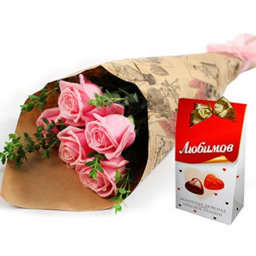 Романтический букет "Стрелы амура!"