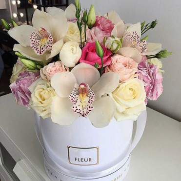 Цветы в коробке "Прекрасное чувство!"