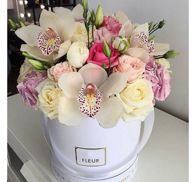 Цветы в коробке "Прекрасное чувство!"