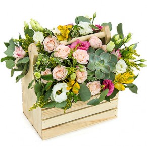 Композиция в кашпо "Летняя свежесть"