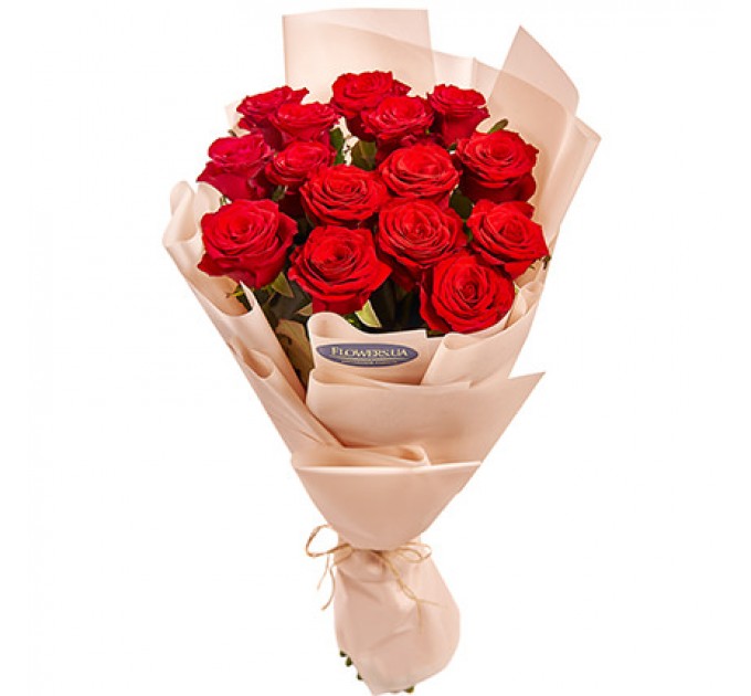 Букет в упаковке"15 красных роз"