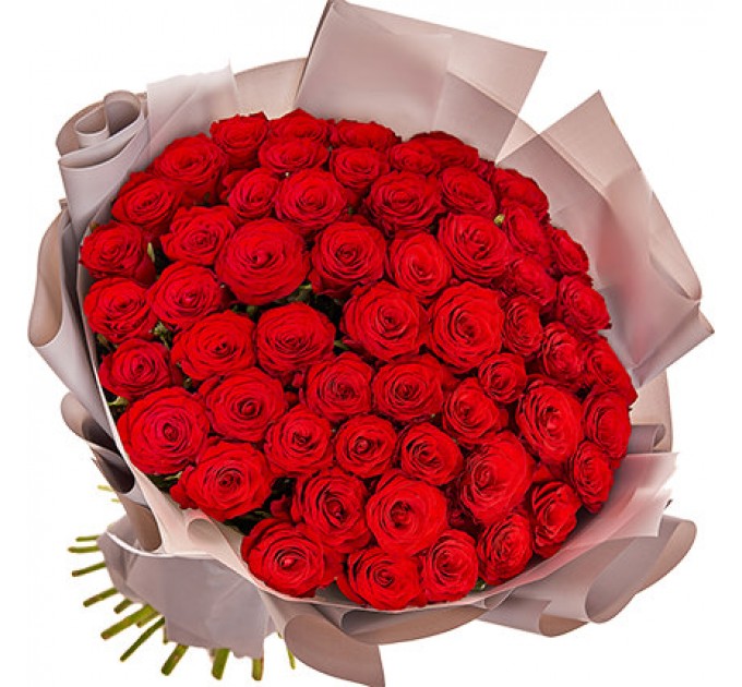 Букет в упаковке "51 красная роза"