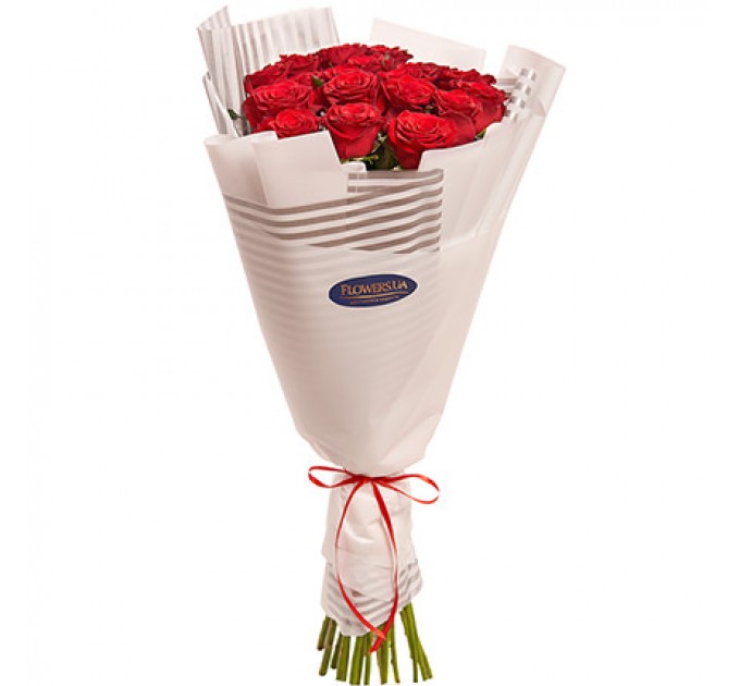 Букет в упаковке "19 красных роз"